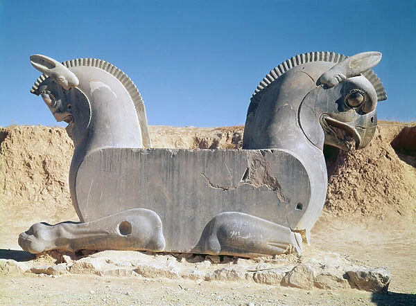 Double Griffin from a capital, Achaemenian period, (stone)