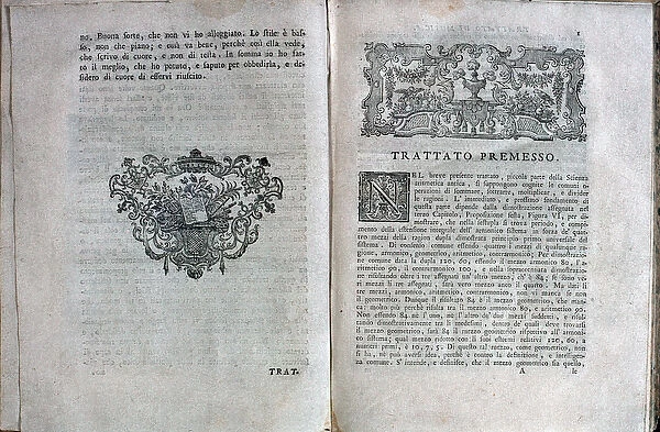 Double page from a music treaty by Giuseppe Tartini, 1754
