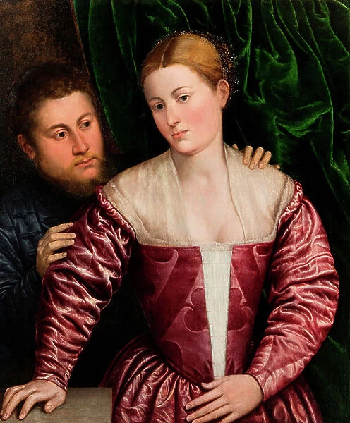Double Portrait of a Venetian Woman and her Cavalier, c.1560 (oil on canvas)
