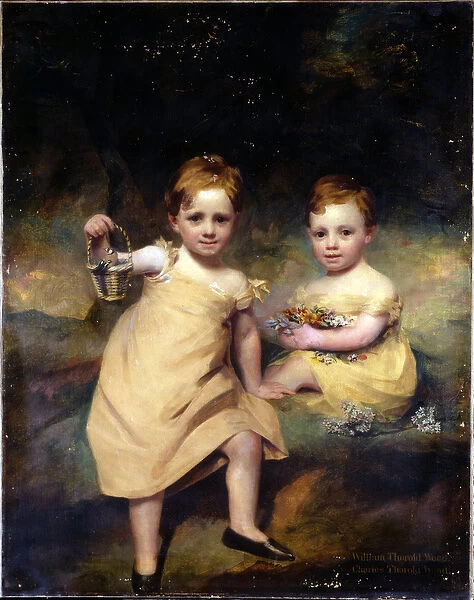 Double portrait of William Thorold Wood and Charles Thorold Wood (oil on canvas)