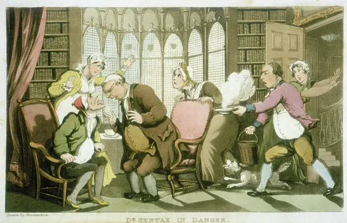 Framed Print : Dr Syntax in Danger, 1820 (litho) Framed Print : Dr Syntax in Danger, 1820 (litho)