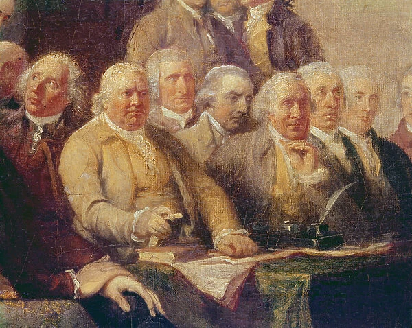 Drafting the Declaration of Independence, 28th June 1776, c. 1817 (oil on canvas)