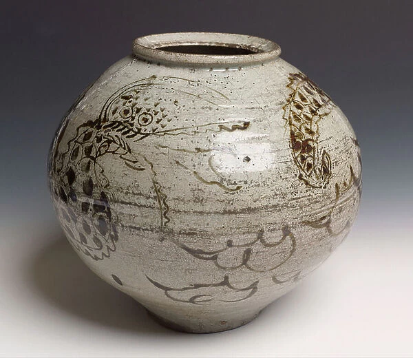 Dragon jar (glazed stoneware)