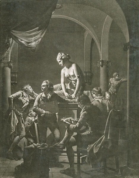 Drawing Academy, engraved by William Pether (c. 1738-1821) c. 1772 (mezzotint)