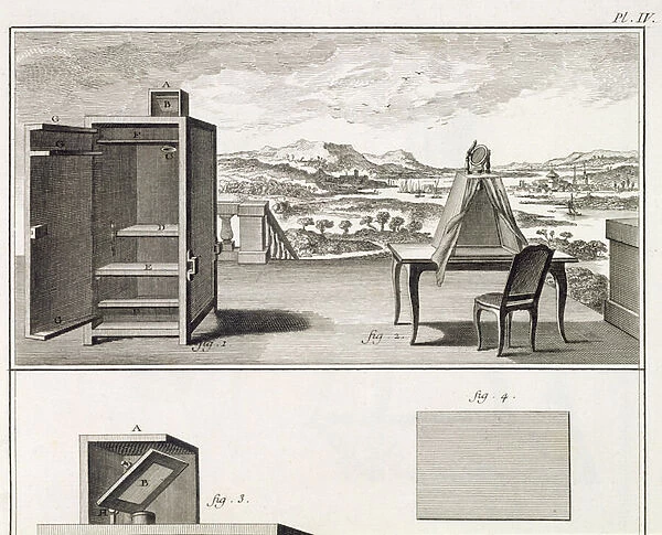 Drawing aids: a basic wooden camera obscura and a portable obscura