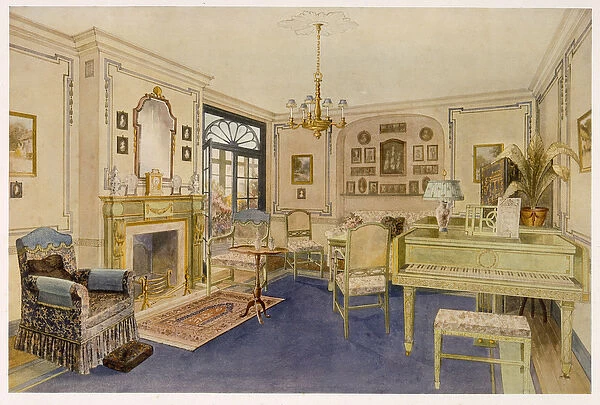 Drawing Room - Adam Revival style (colour litho)