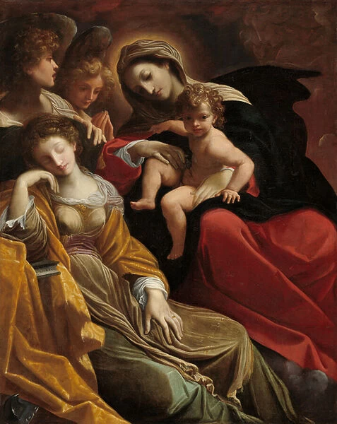 The Dream of Saint Catherine of Alexandria, c. 1593 (oil on canvas)