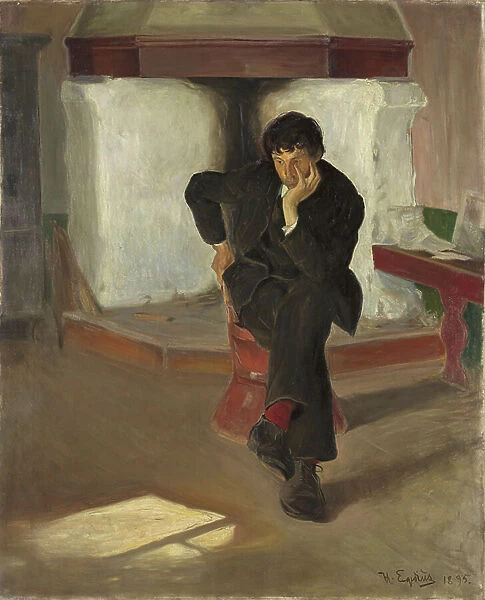 The Dreamer. The Artist Torleiv Stadskleiv, 1895 (oil on canvas)