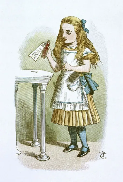 Framed Print : Drink me. BL3266669 Drink me by Tenniel, John Framed Print : Drink me. BL3266669 Drink me by Tenniel, John