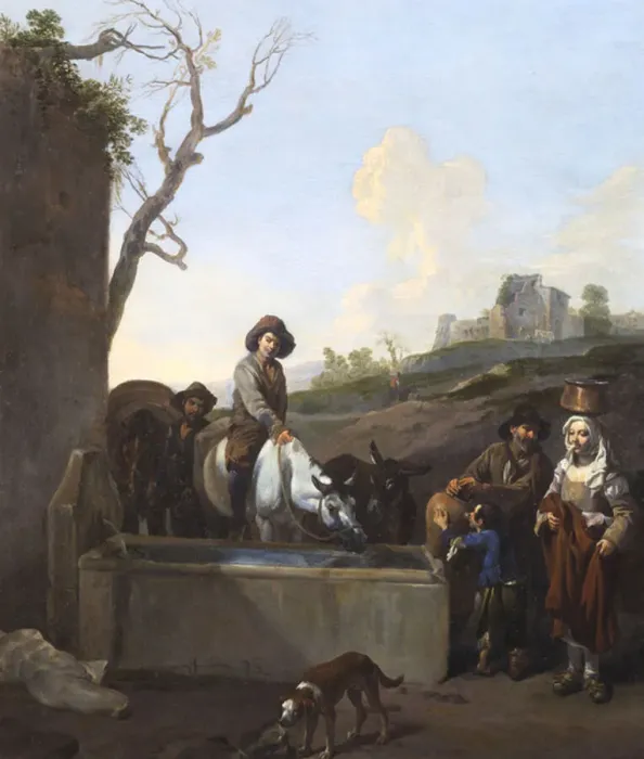 Framed Print : Drinking trough