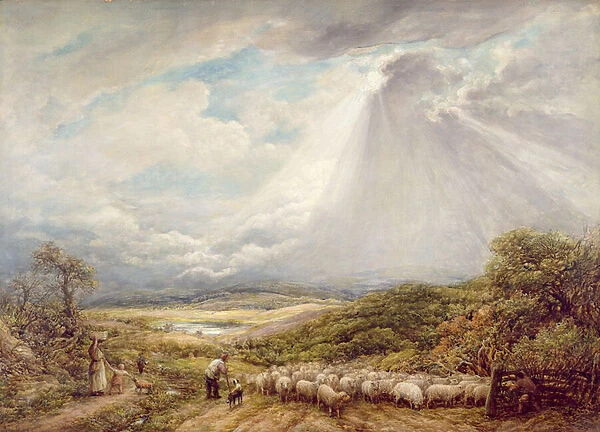 Driving the Flock, 1877 (oil on canvas)
