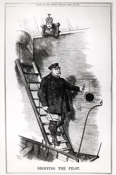 Dropping the Pilot, caricature of Otto von Bismarck (1815-98