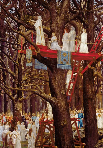 Druids Cutting the Mistletoe on the Sixth Day of the Moon (oil on canvas)