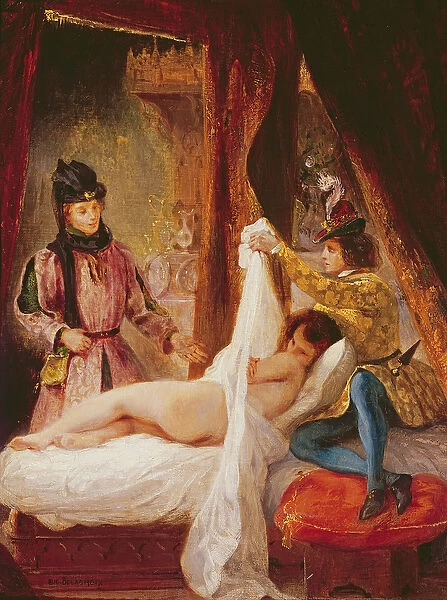 The Duc d Orleans Showing his Mistress to the Duc de Bourgogne (oil)