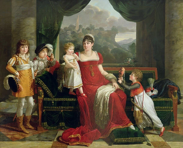 The Duchess of Feltre and her Children, 1810 (oil on canvas)