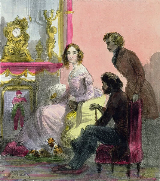 The Duchess, plate 13 from Les Femmes de Paris, 1841-42 (colour litho)
