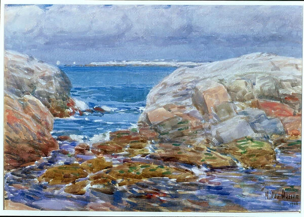 Duck Island, Isles of Shoals, 1906 (w  /  c on paper board)