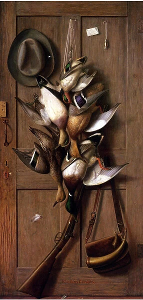 Ducks: Theodore Roosevelts Cabin Door, 1905 (oil on canvas)
