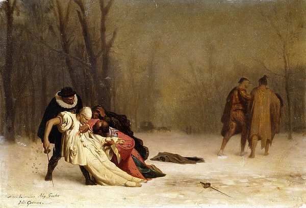 The Duel after the Ball (oil on panel)