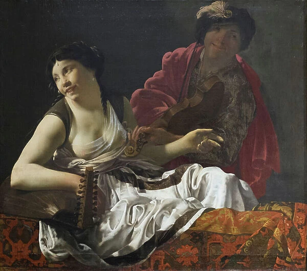 The duet, Henrick Ter Bruggen (oil on canvas)