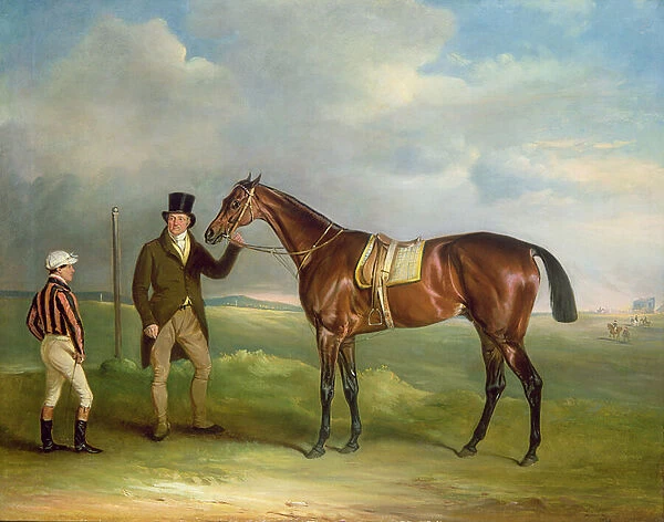 The Duke of Clevelands Chorister, held by trainer John Smith with jockey