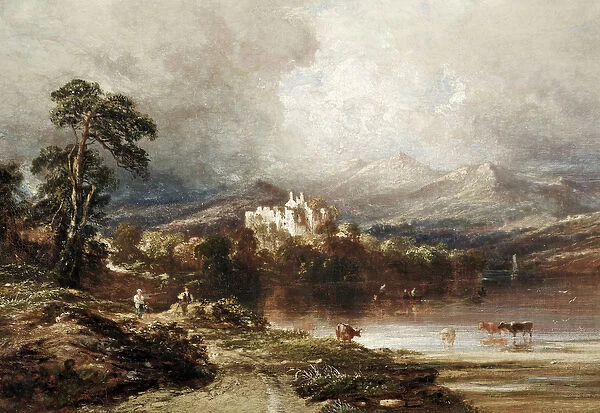 Dunstaffnage Castle, Argyllshire, Scotland (oil on canvas)