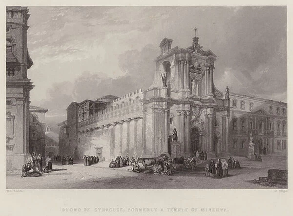 Duomo of Syracuse, formerly a Temple of Minerva (engraving)