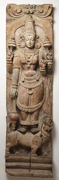 Durga, c. 15th--18th century (wood with paint)