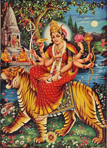 Durga (colour litho)