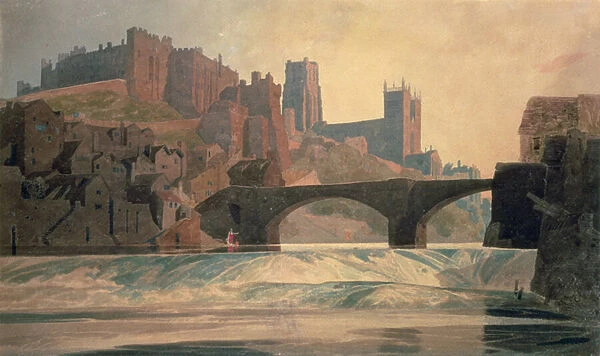 Durham Castle and Cathedral, c. 1809-10 (w  /  c on paper)