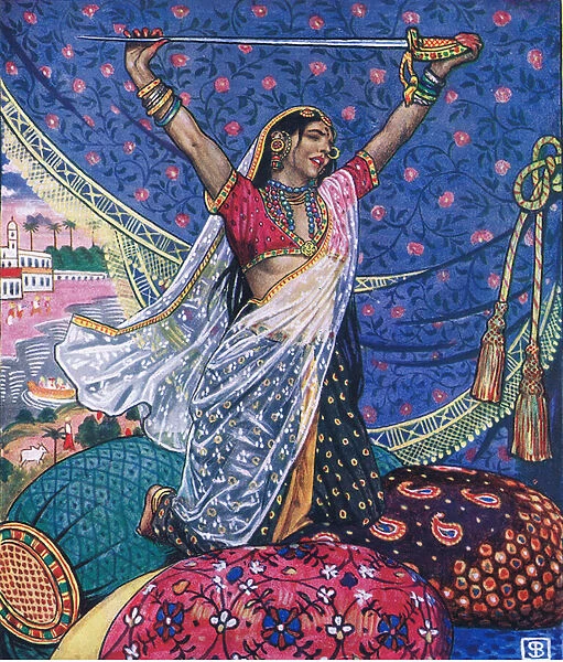 Less than the dust, illustration from The Garden of Kama (and other lyrics from India), 1920 (colour litho)