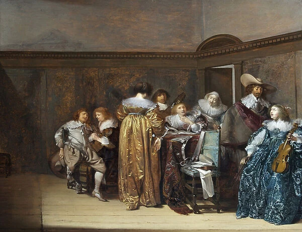 Dutch Cavaliers and their Ladies Making Music, 1631 (oil on panel)