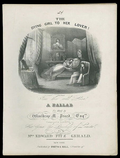 The Dying Girl to her Lover! Fare thee well Love!, c.1770-1959 (print)