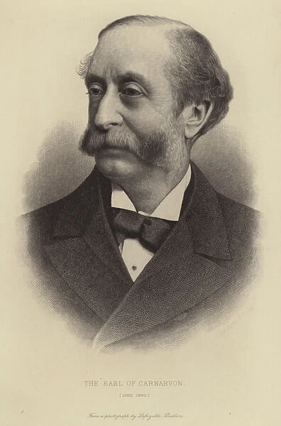 The Earl of Carnarvon, died 1890 (engraving)