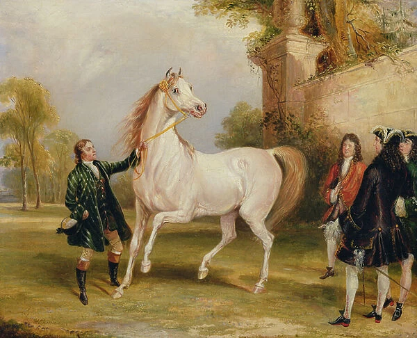 The Earl of Godolphins Roxana held by her jockey