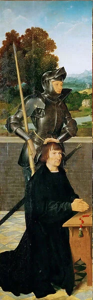 Early Netherlandish Art : Saint George and Donor (Winged Altar, Left Panel) par Cleve