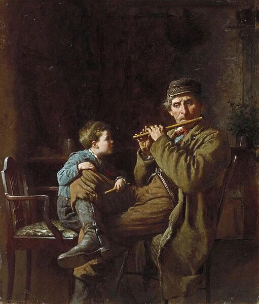 The Earnest Pupil, 1881 (oil on board)