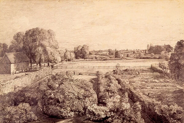 East Bergholt - View over Kitchen Garden of Golding Constable