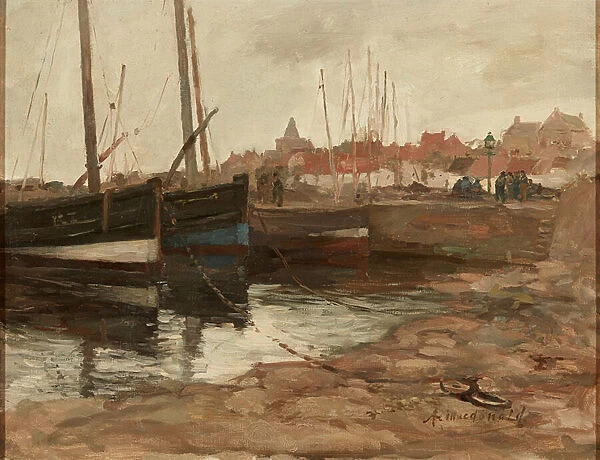 East Neuk Harbour ( oil on canvas)