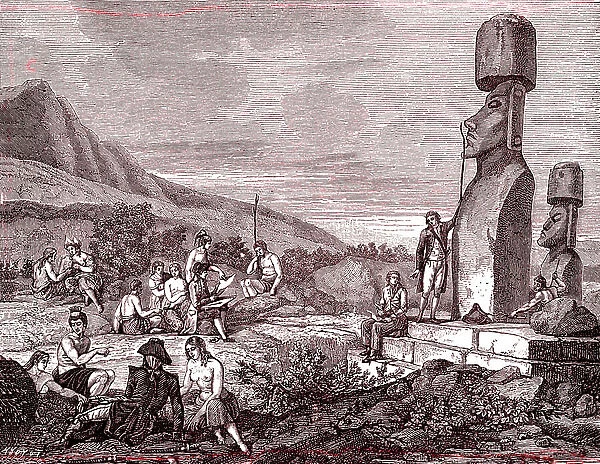 Easter island, 1878 (Engraving)
