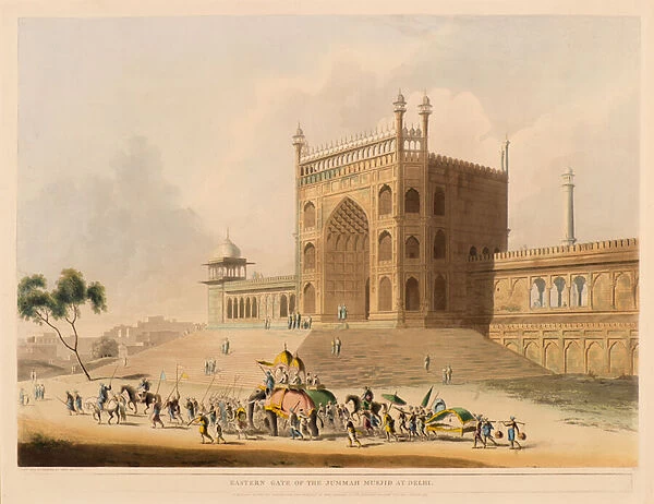 Eastern Gate of the Jummah Musjid, Delhi, 1795 (engraving)