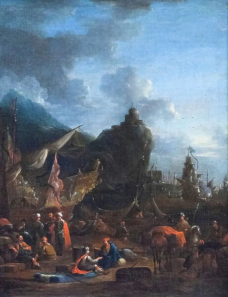 Eastern harbour, (painting)