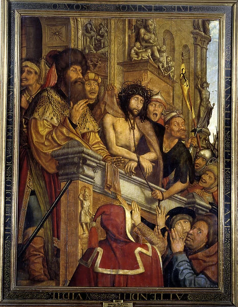 Ecce Homo Pontius Pilate (Pontius Pilatius) presenting Christ to the crowd of Jews