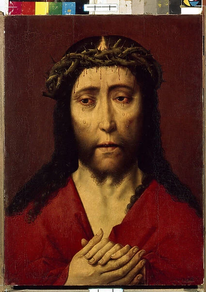 Ecce Homo (Voici l homme). Peinture de Dirck (Dieric, Dirk) Bouts le Vieux (l Ancien) (1410-1475), huile sur bois. Art primitif flamand 15e siecle. State Hermitage, Saint Petersbourg