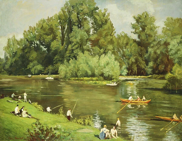 Edge of the Marne, c. 1932 (oil on panel)