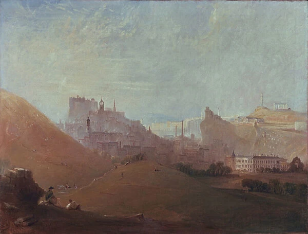 Edinburgh, from St. Anthonys Chapel, Arthurs Seat, c. 1830-36 (oil on canvas)