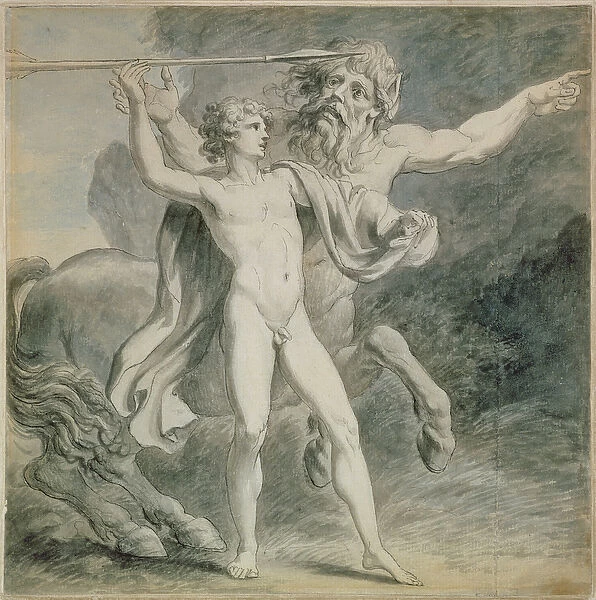The Education of Achilles, 1776 (pen & ink with grey wash on paper)