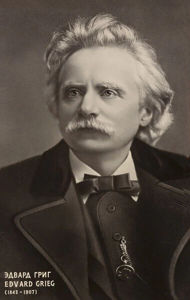 Edvard Grieg, Norwegian composer and pianist (1843-1907) (engraving)