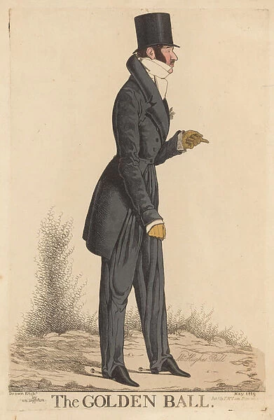 Edward Hughes Ball Hughes; The Golden Ball (coloured engraving)