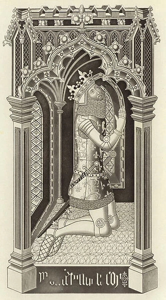 Edward III, about 1355, from St Stephens Chapel, Westminster (engraving)
